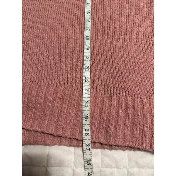 Free People Oversized Sweater Women's Size Large Dusty Rose Pink Scoop Neck - Picture 6 of 6